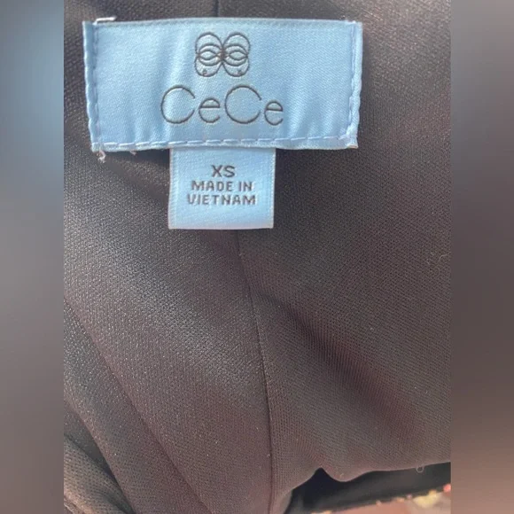 CeCe NWT Black Floral Ruffle Dress - Picture 4 of 9